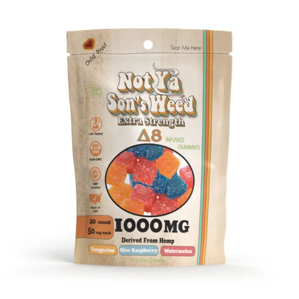 Not Ya Son's Weed Delta-8 Gummies – 50 mg Extra Strength, 20 Stück, 1000 mg