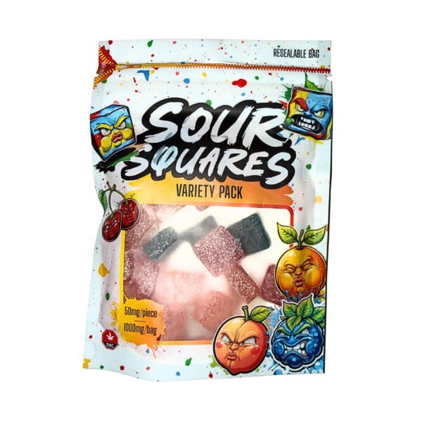 Sour Squares – 1000mg Gummies – Variety Pack